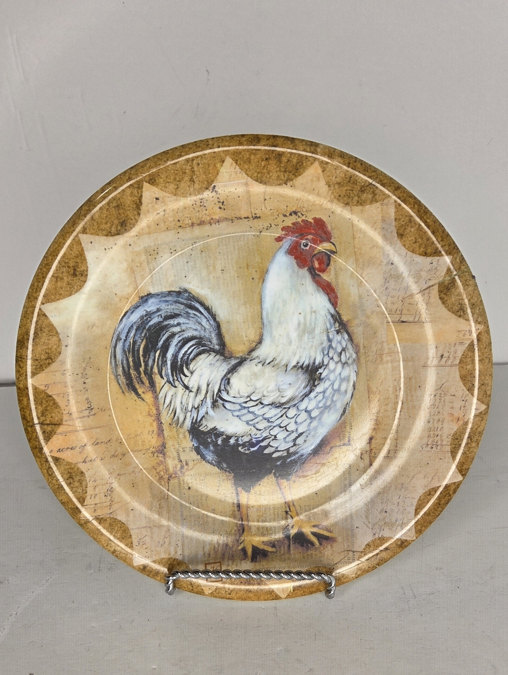 Sakura Rooster Melamine Dinner Plate 9 Inch